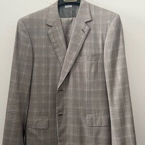 Brioni Classic Gray Checkered Suit